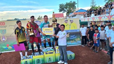 Tutup Turnamen Sepak Bola Bupati Cup 2025, Ini Pesan Bupati Barsel yang Disampaikan Asisten 1