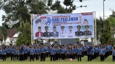 Bupati Barito Timur Pimpin Langsung Upacara Peringatan Hari Pahlawan Nasional
